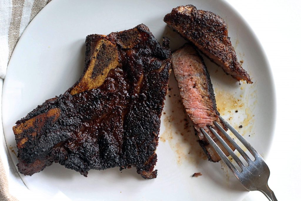 Steak with some end pieces cut off